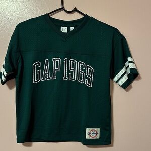 GAP 1969 Dark Green Tee with White Stripes